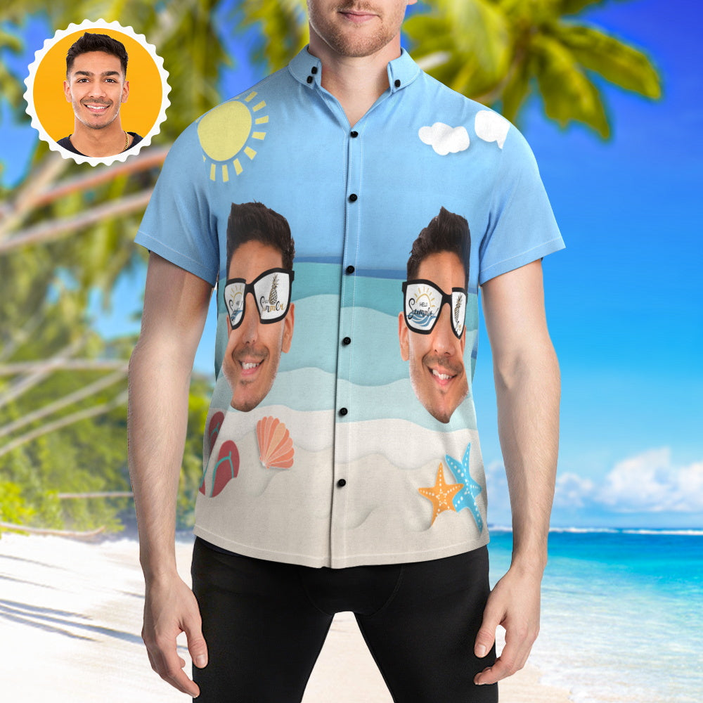 Beach Party Hawaiian Shirts Chemise personnalisée avec votre visage