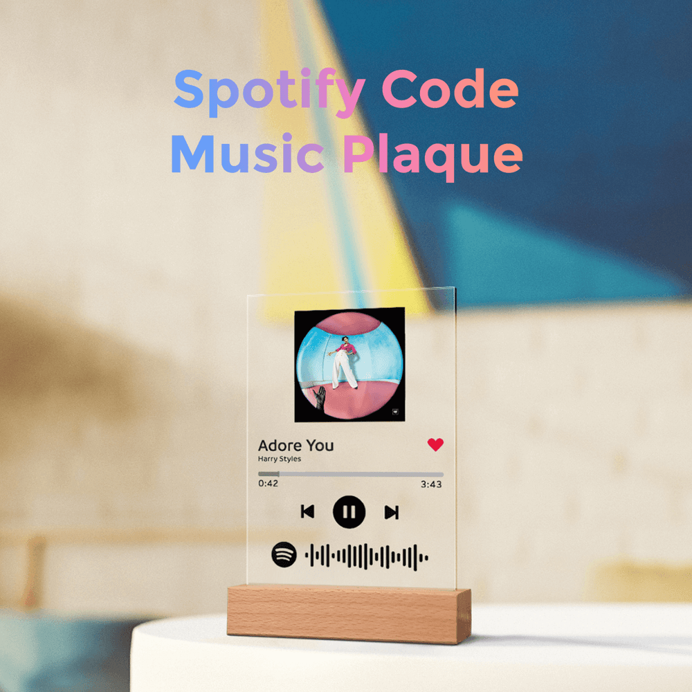 Plaque Musicale Avec Code Spotify Scannable Avec Photo