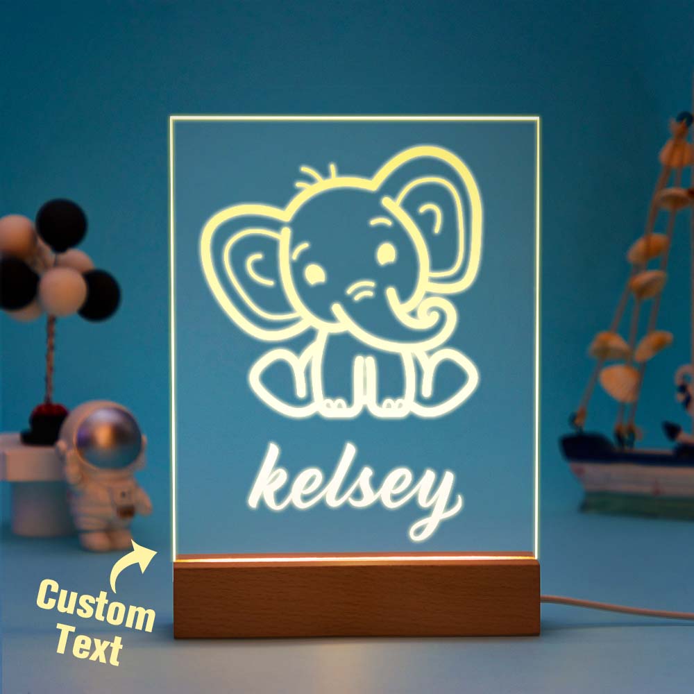 Veilleuse LED personnalisable animaux, lampe chambre bébé animaux