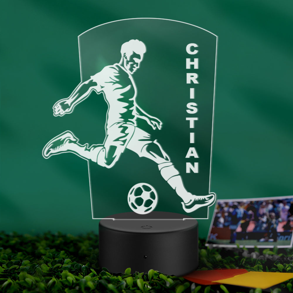 Cadeaux Personnalisés De Lampe De Coupe Du Monde De Lumière De Nuit D'athlète De Football De Nom Pour Des Fans De Football