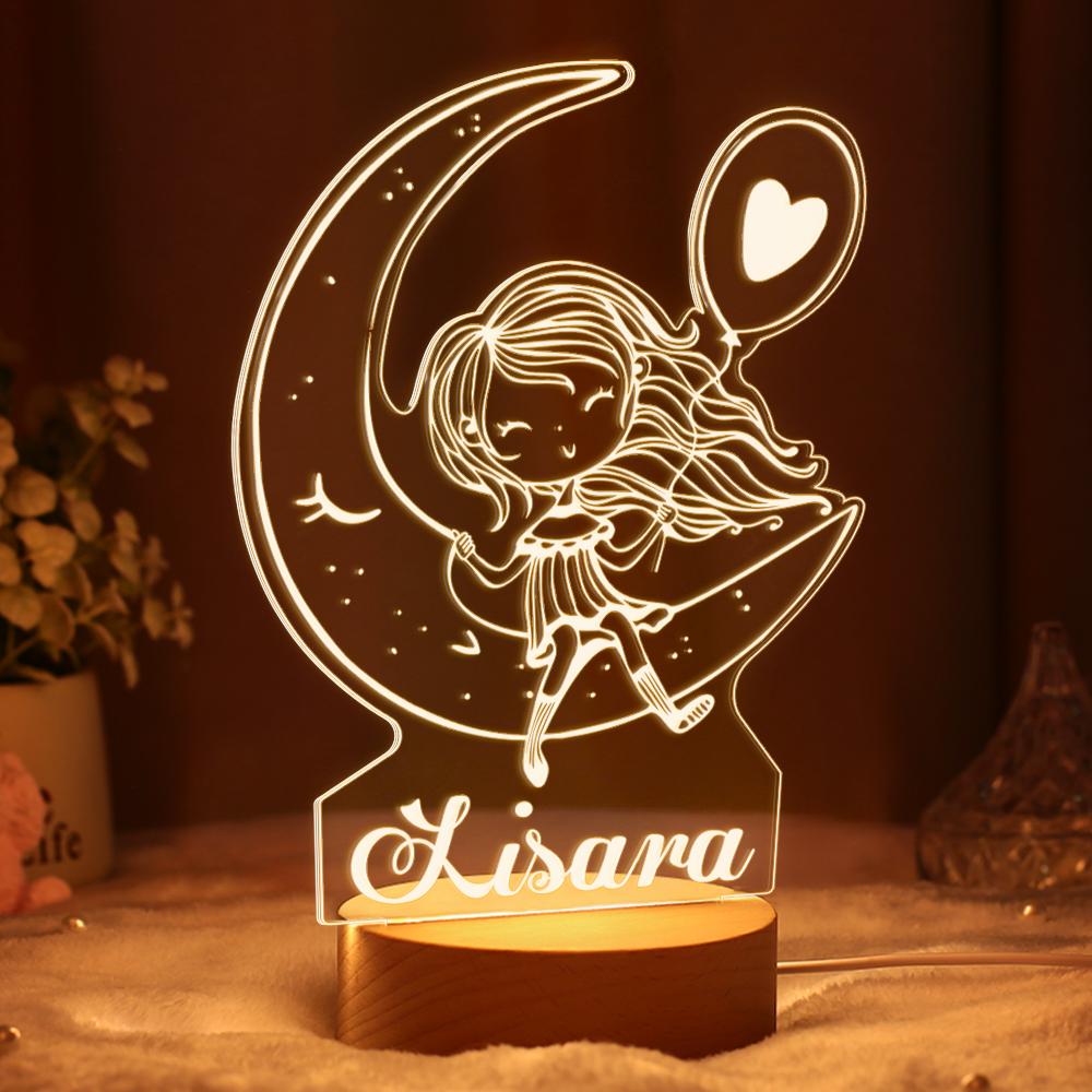 Lampe LED illusion 3D personnalisée, cadeau d'anniversaire pour lui ou  elle, veilleuse personnalisée symbole de l'infini, décoration d'intérieur  romantique, lampe pour chambre à coucher -  France